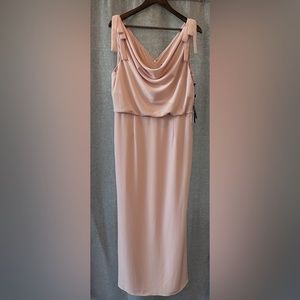 Adrianna Papell blush pink cowl crepe dress - new with tags!